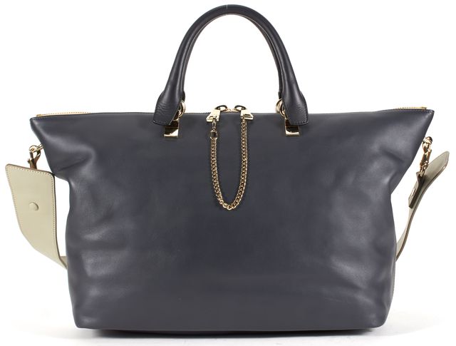 Pre-Owned Satchels | Material World ... CHLOÉ Black Gray Color Block Leather Baylee Satchel